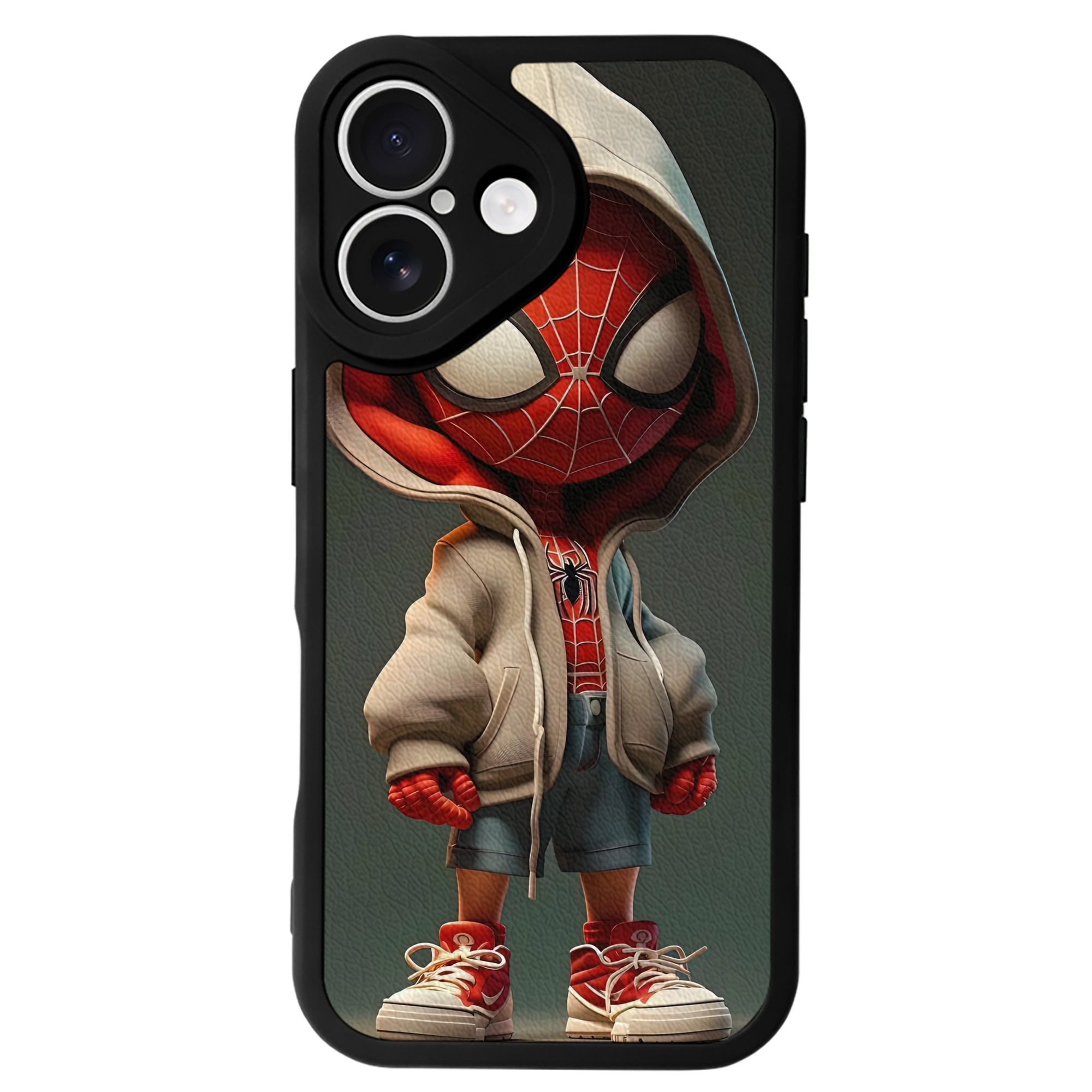 （画像用） Spider Man スパイダーマン 【iPhone 16シリーズ対応】シリコンスマホケース（レザー調） 材質：シリコン